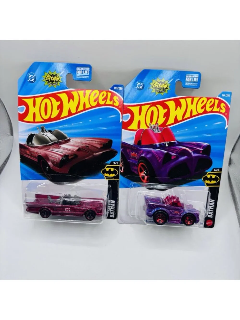 Hot Wheels Batman Classic TV Series Batmobiles Maroon & Tooned Versions! NEW!